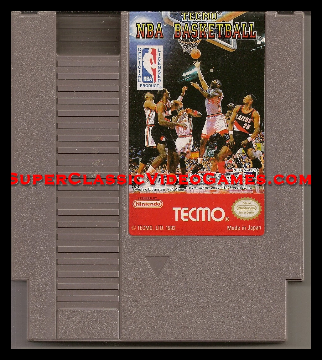Tecmo Basketball Nintendo NES cartridge