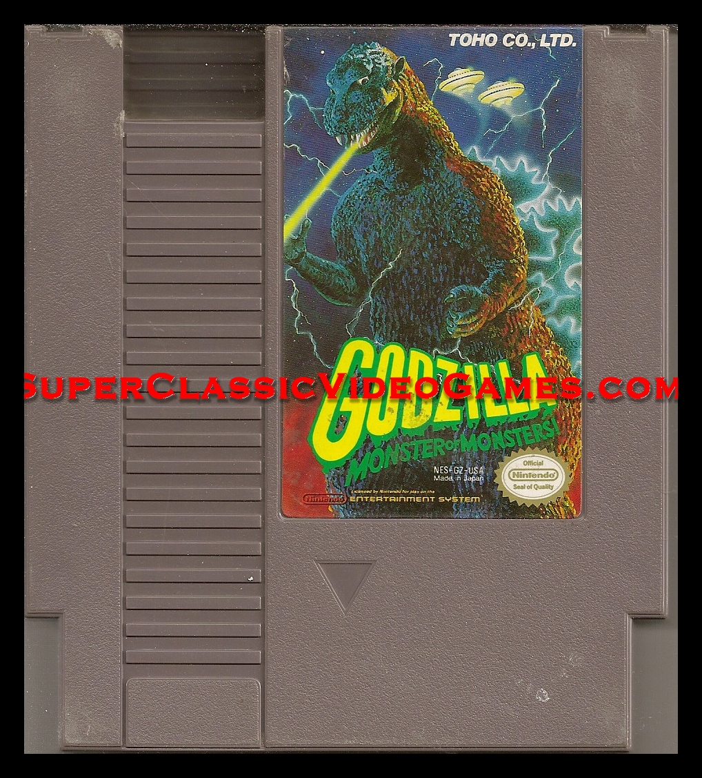 Godzilla Monster of Montsters Nintendo NES cartridge