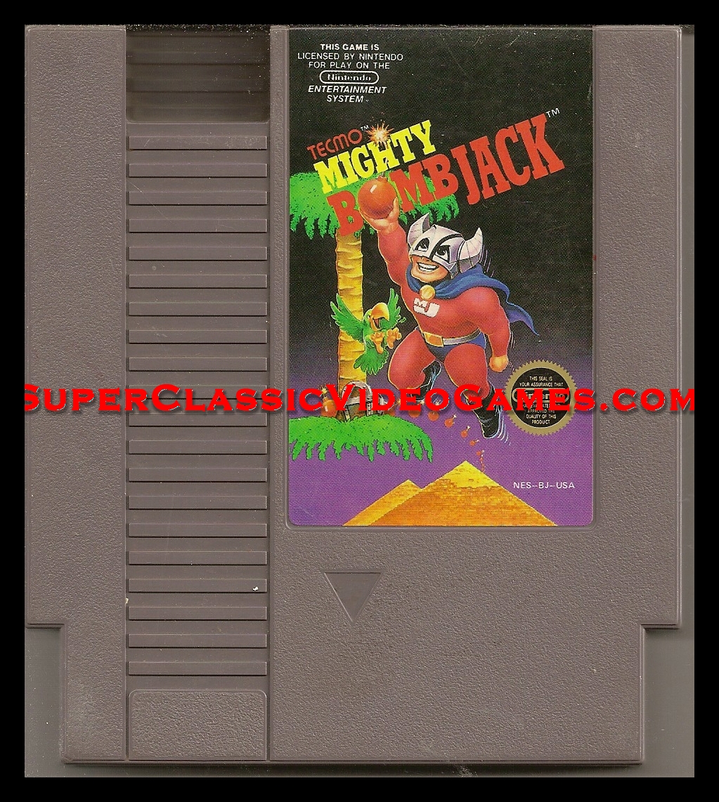 Mighty Bomb Jack Nintendo NES cartridge