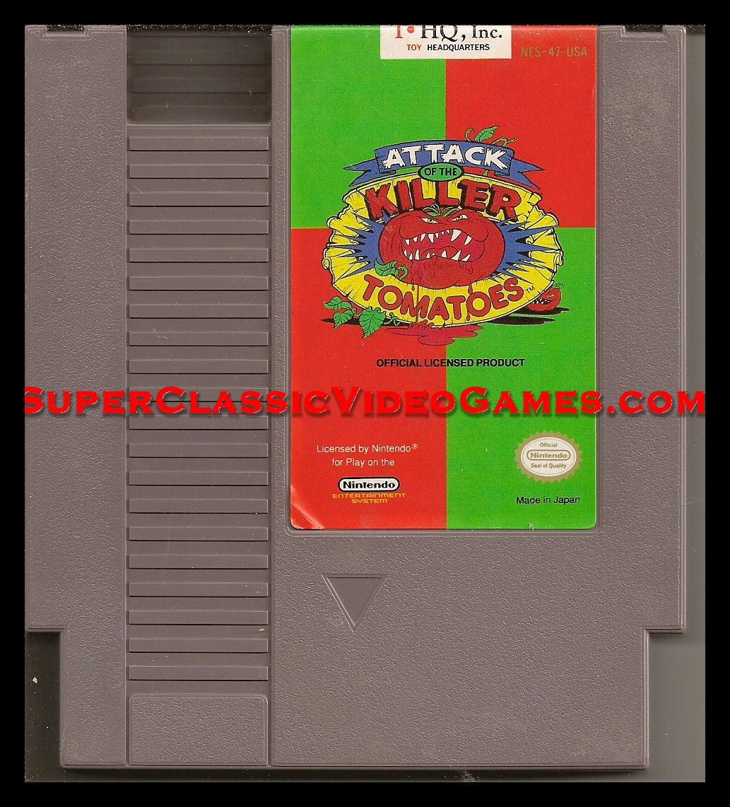Attack of the Killer Tomatoes Nintendo NES Cartridge