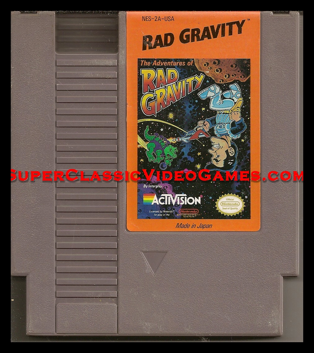 Adventures of Rad Gravity Nintendo NES Cartridge