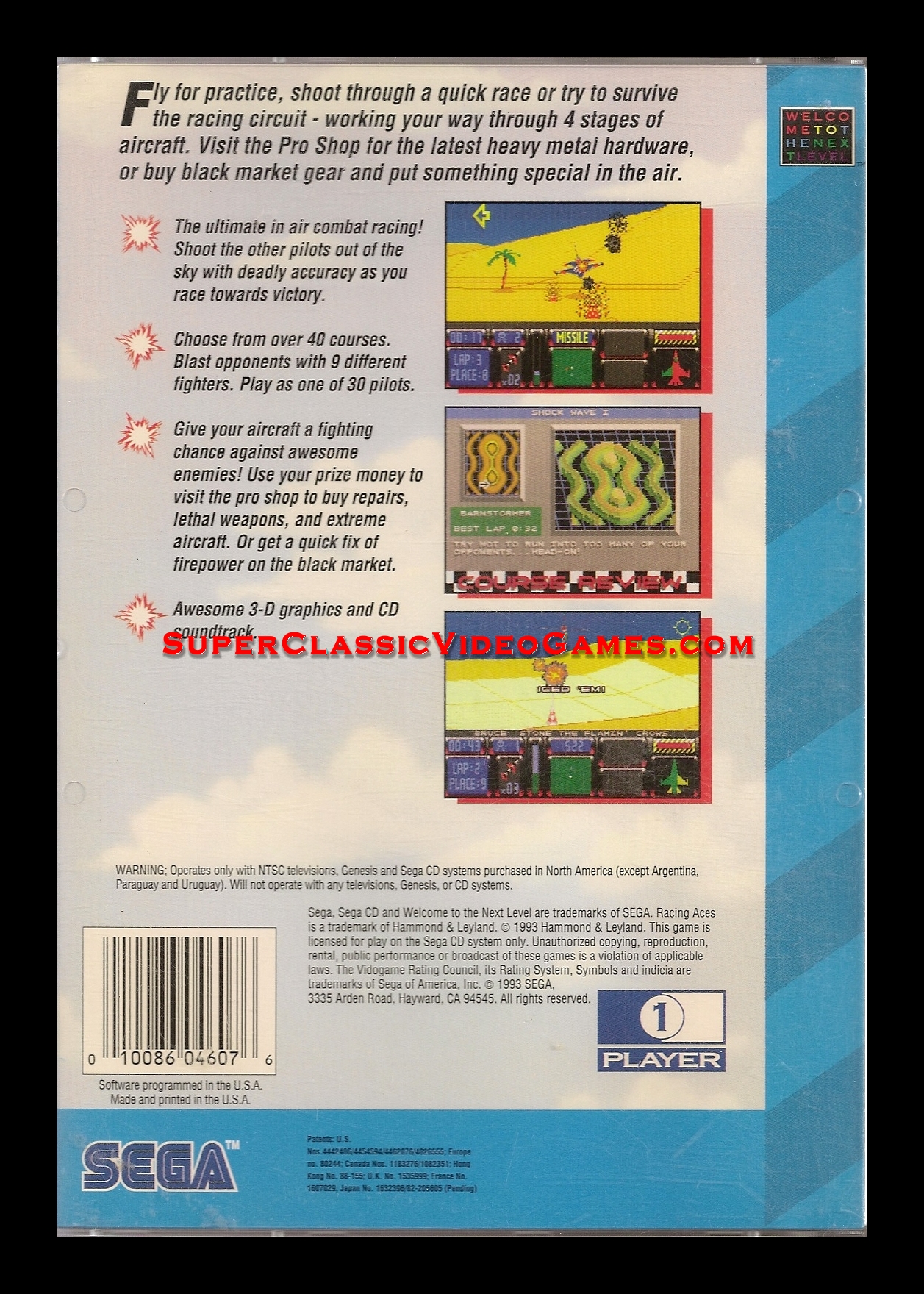 SEGA CD - RACING ACES back