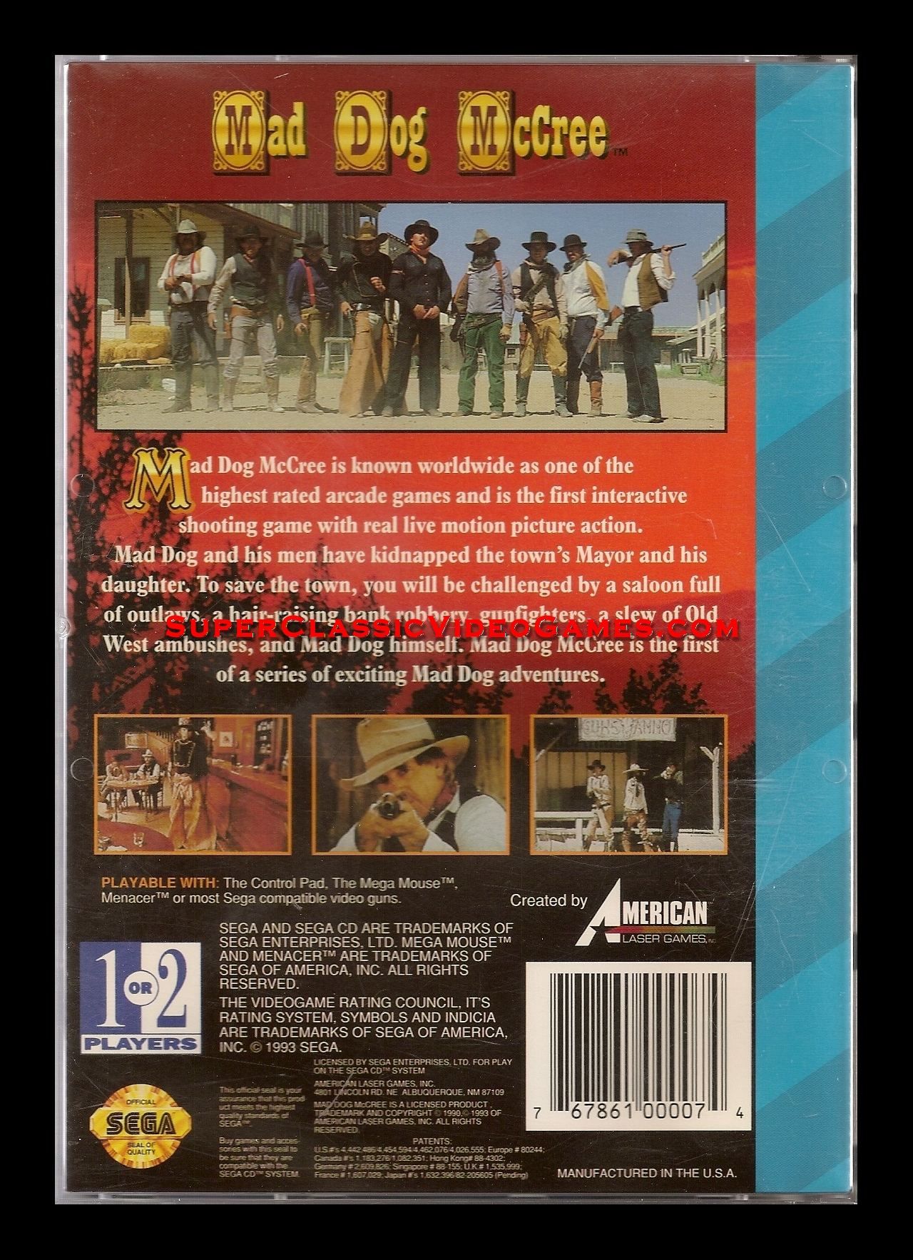 SEGA CD - MAD DOG MCCREE back