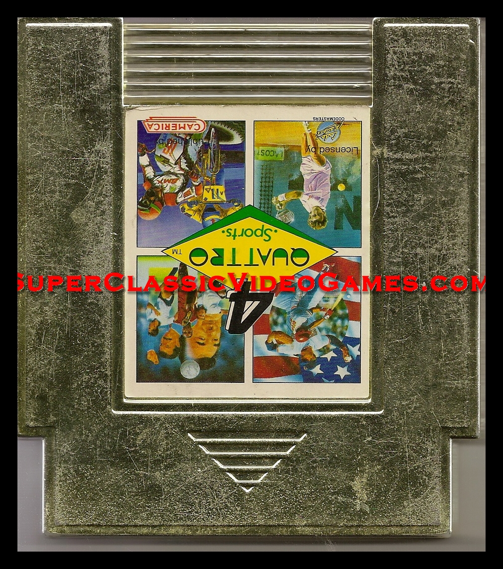 quatro sports nintendo nes cartridge