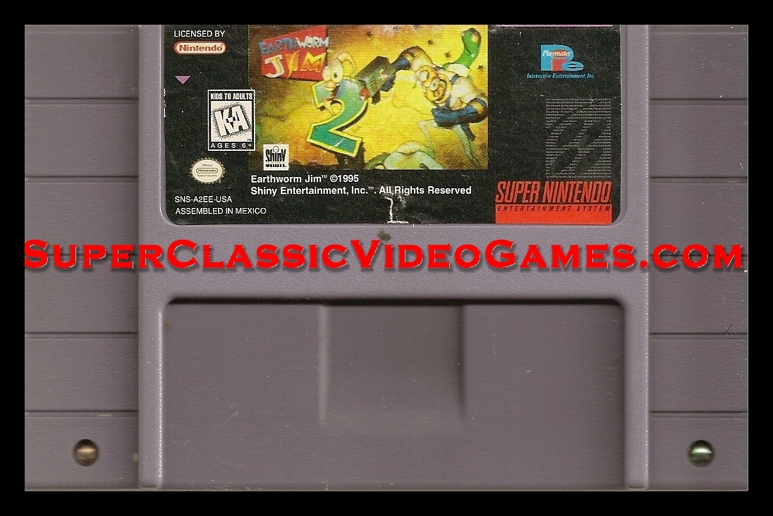 Earthworm Jim 2 Nintendo SNES cartridge