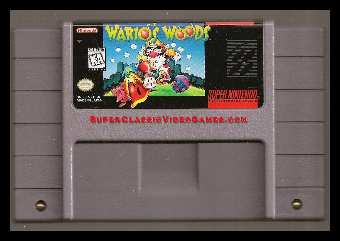 WARIO WOODS SNES Video Game