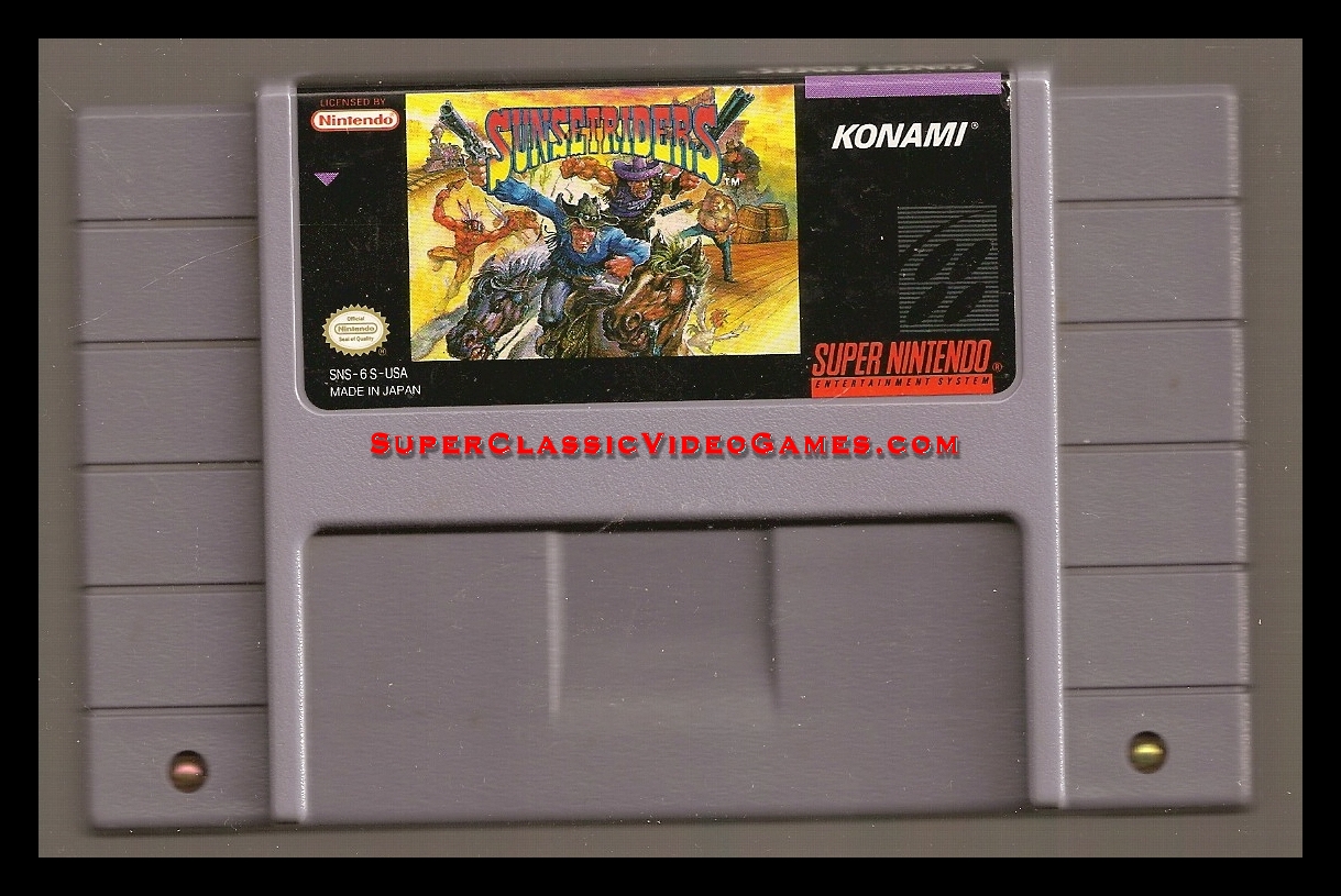 SUNSET RIDERS SNES CARTRIDGE