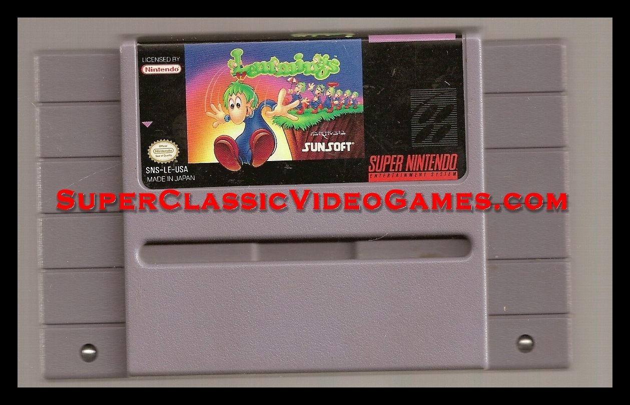 Lemmings snes cartridge for sale
